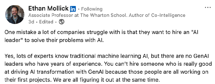 Synthesising a new framework for AI Transformation