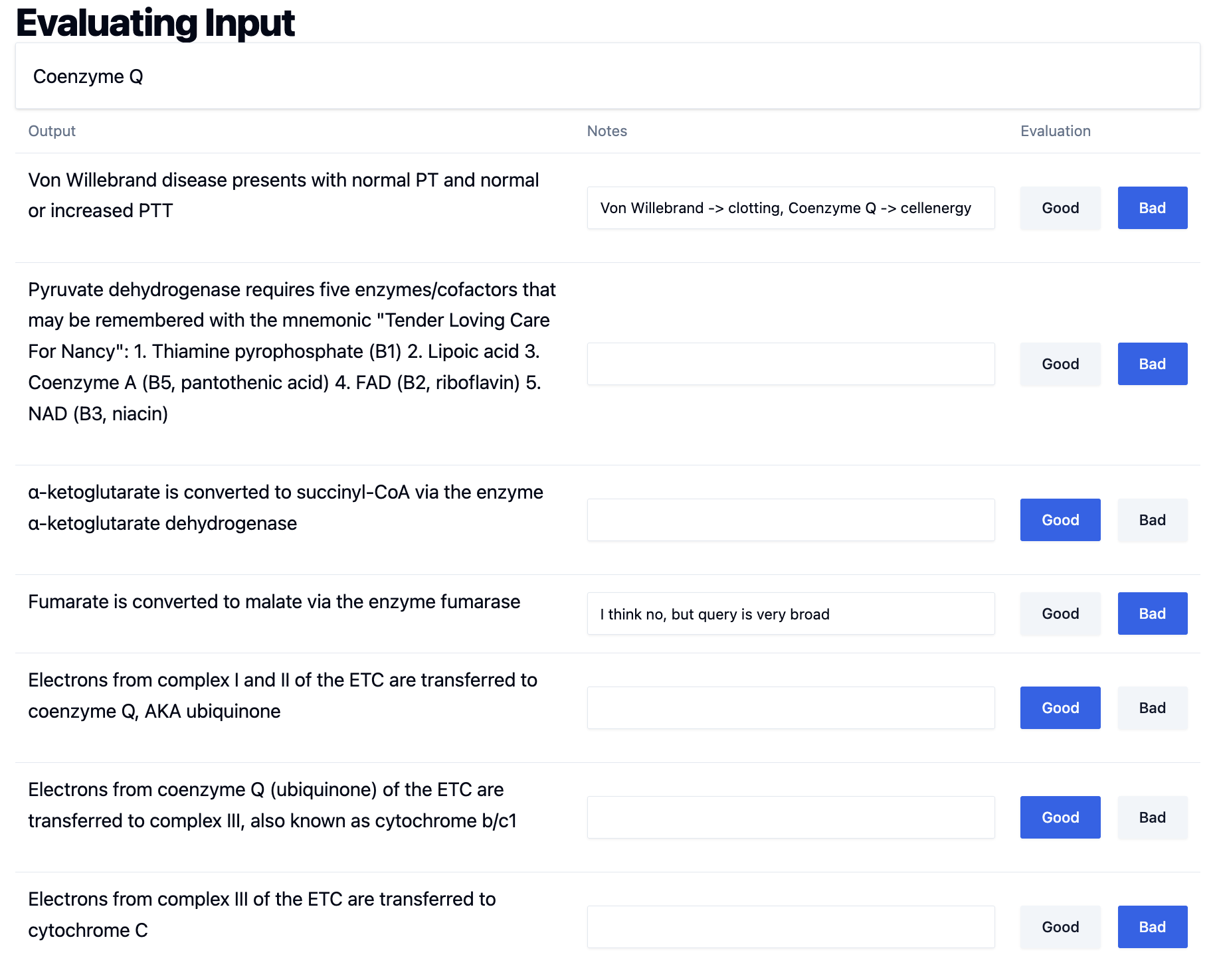 Button state management showing good/bad buttons with primary/secondary styling