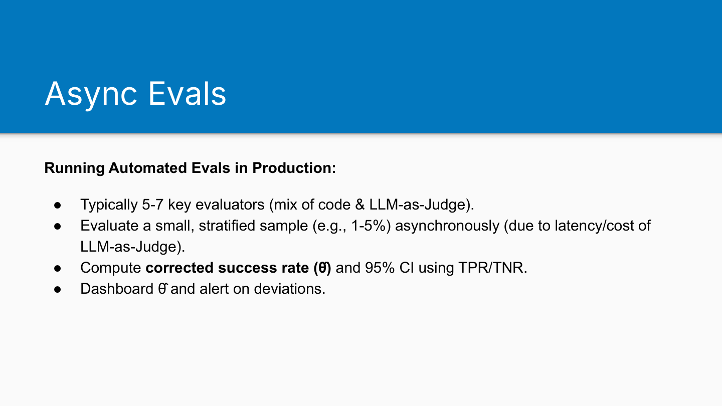 Async evals slide