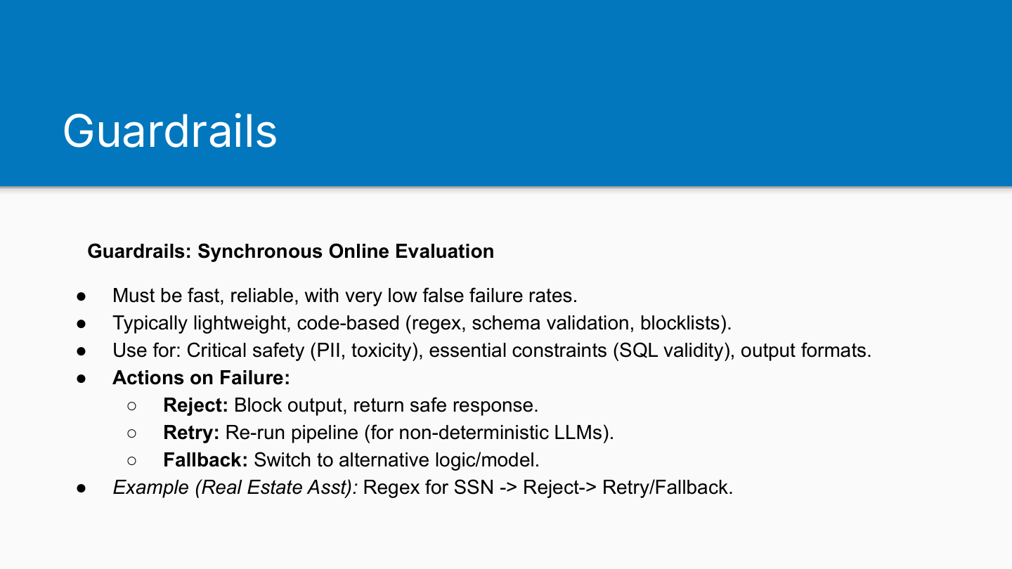 Guardrails slide showing requirements