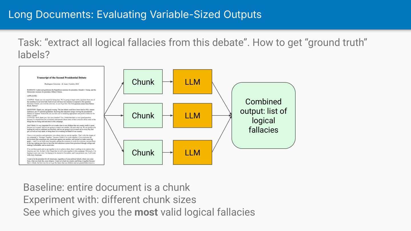 Long documents evaluation slide