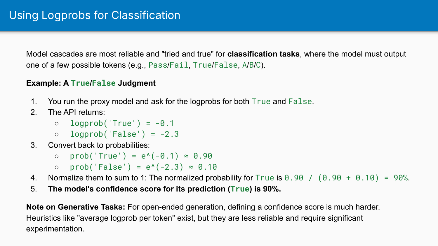 Using logprobs for classification