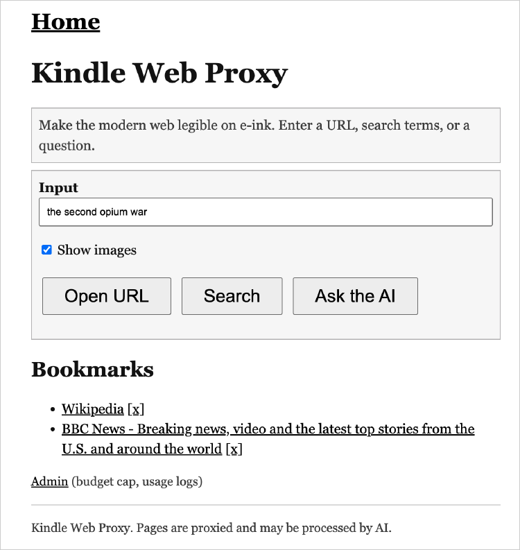 The Jevons Paradox and the Kindle Web Proxy