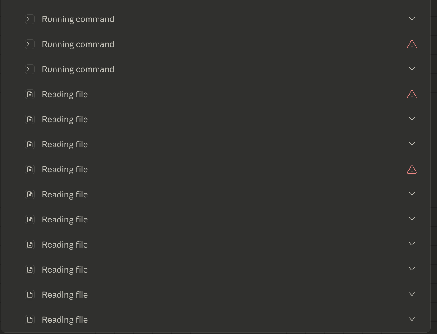 A lot of file reading happening in parallel.
